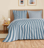 4 Piece Bed Sheet Set - 100% Cotton - Florence Denim