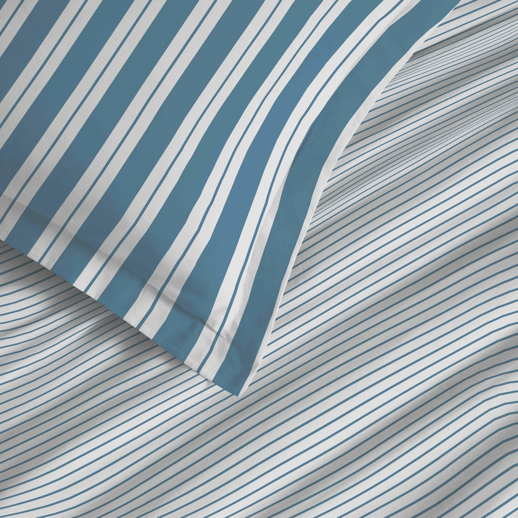 4 Piece Bed Sheet Set - 100% Cotton - Florence Denim