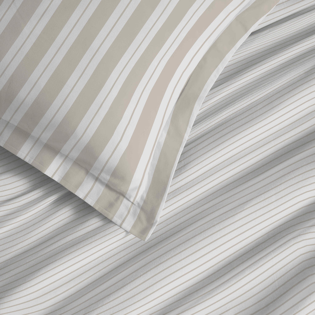 4 Piece Sheet Set for Bed - 100% Cotton - Florence Natural