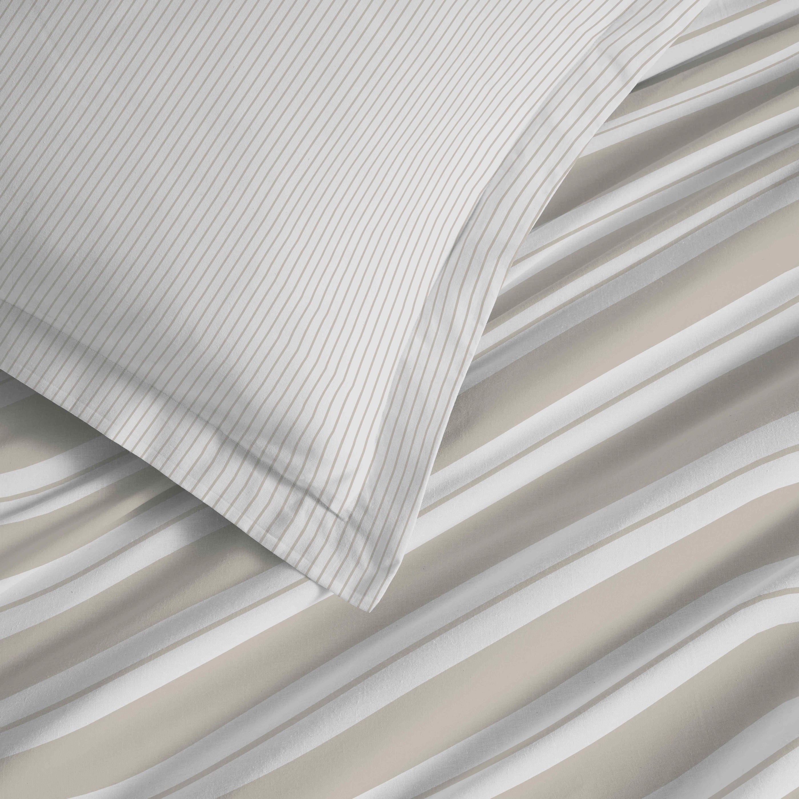 4 Piece Sheet Set for Bed - 100% Cotton - Florence Natural