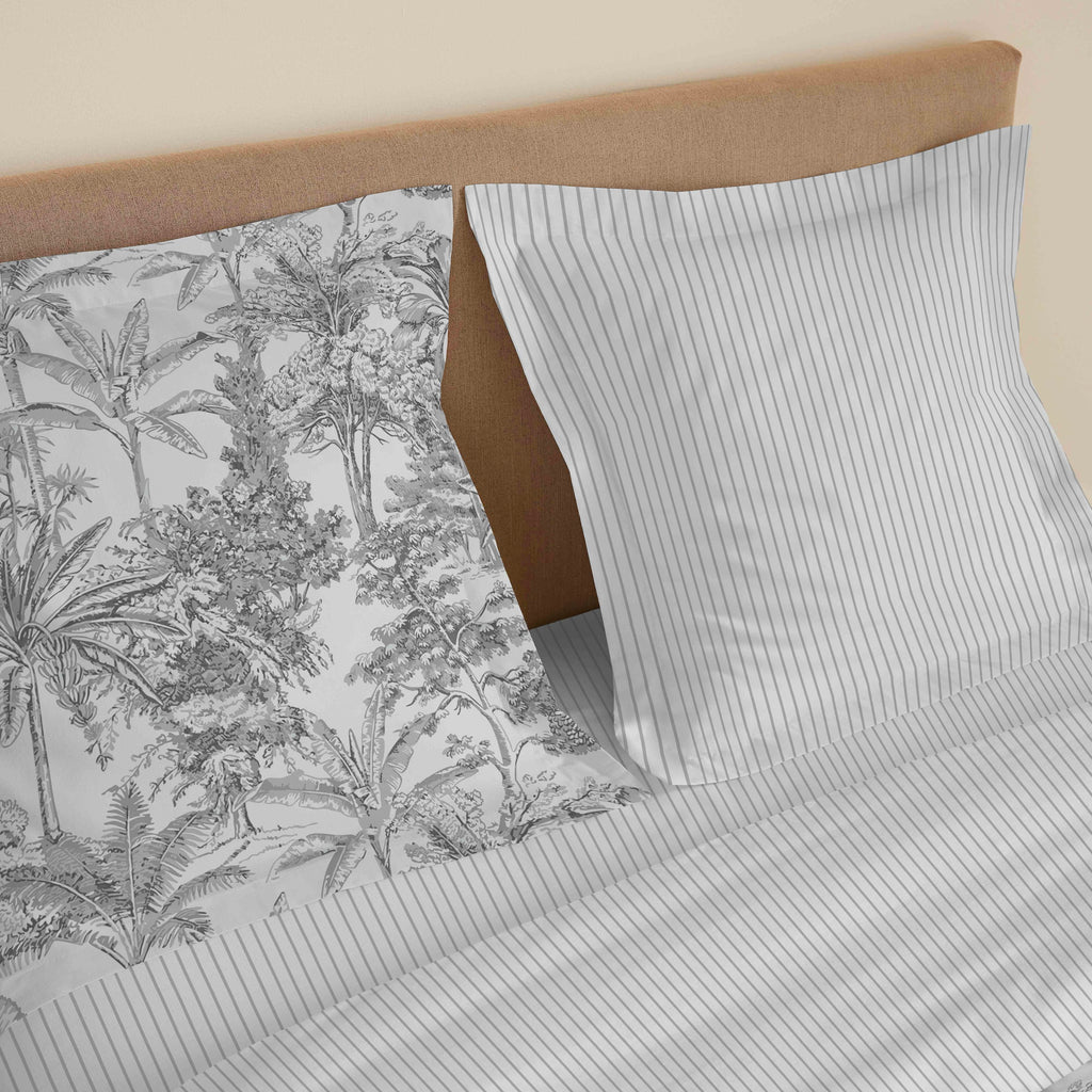 Juego de Sábanas para Cama de Ancho Grande 4 Piezas - 100% Algodón - Adama Perle