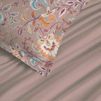 4 Piece Sheet Set for Large Size Bed - 100% Cotton - Bergamo Nude