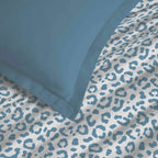 Parure De Draps 4 Pièces Pour Lit Grande Largeur - 100% Coton - Diana Bleu