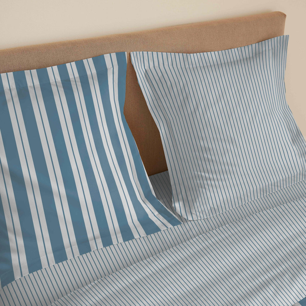 Juego de Sábanas para Cama Grande 4 Piezas - 100% Algodón - Florence Denim