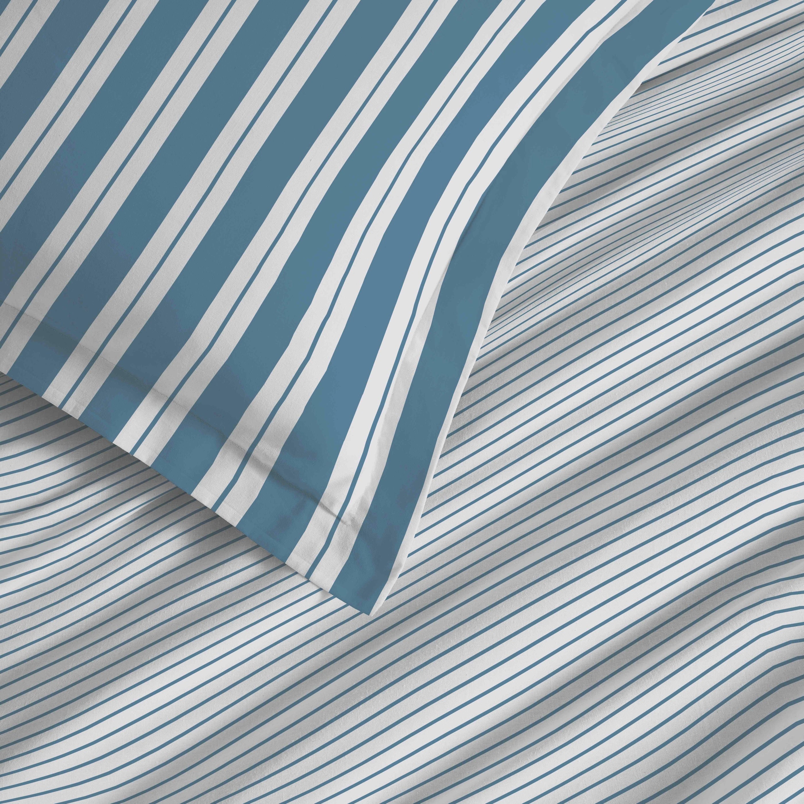 Juego de Sábanas para Cama Grande 4 Piezas - 100% Algodón - Florence Denim