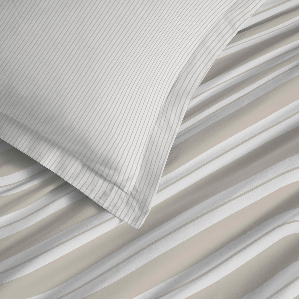 4 Piece Sheet Set for Large Size Bed - 100% Cotton - Florence Natural