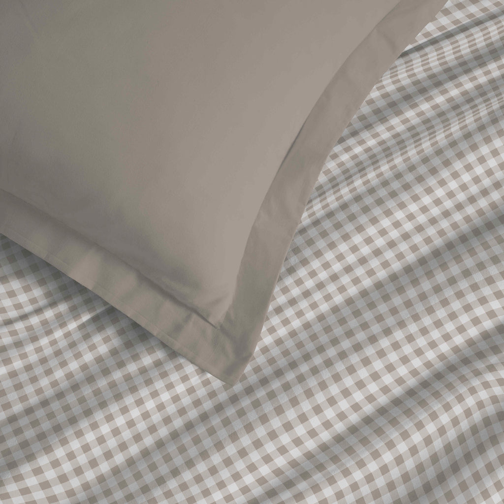 Parure De Draps 4 Pièces Pour Lit Grande Largeur - 100% Coton - Gabrielle Naturel