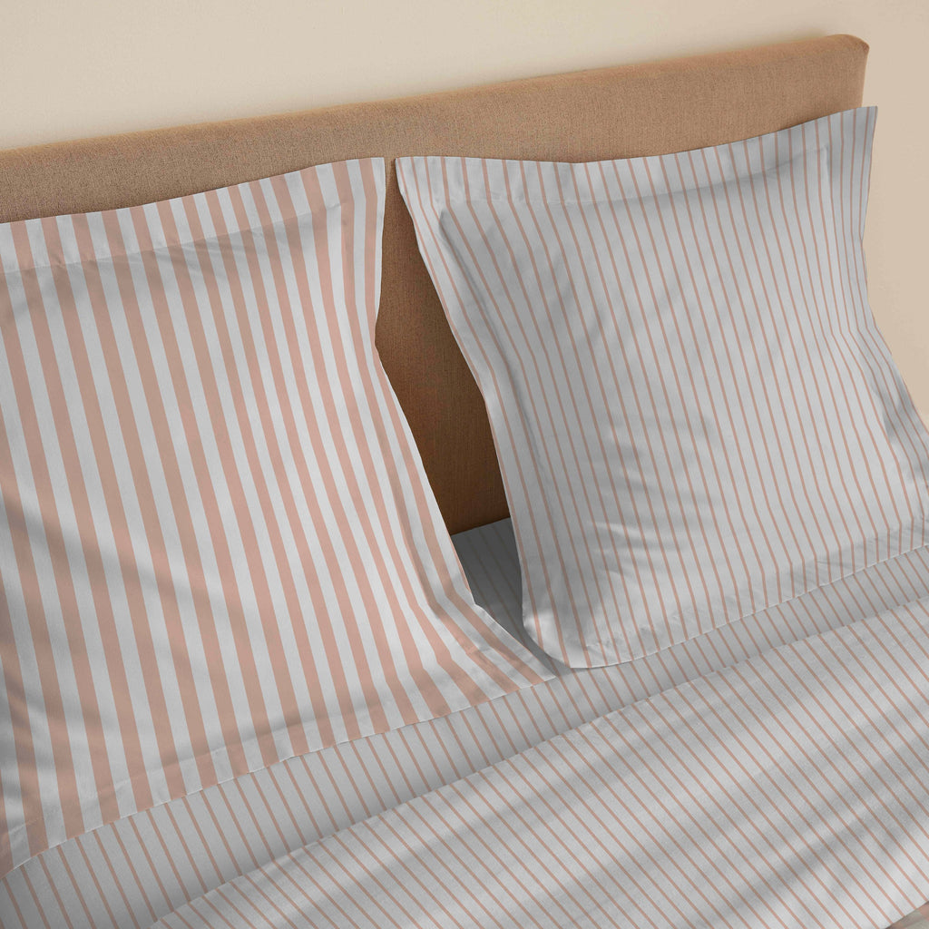 4 Piece Sheet Set for Large Size Bed - 100% Cotton - Palermo Blush