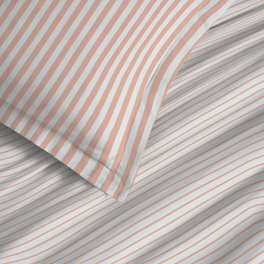 4 Piece Sheet Set for Large Size Bed - 100% Cotton - Palermo Blush