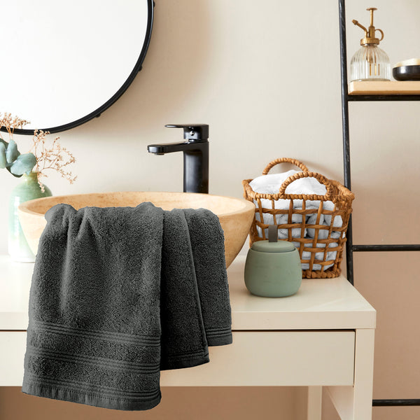 "Spa" Hand Towel - 100% Cotton - Slate