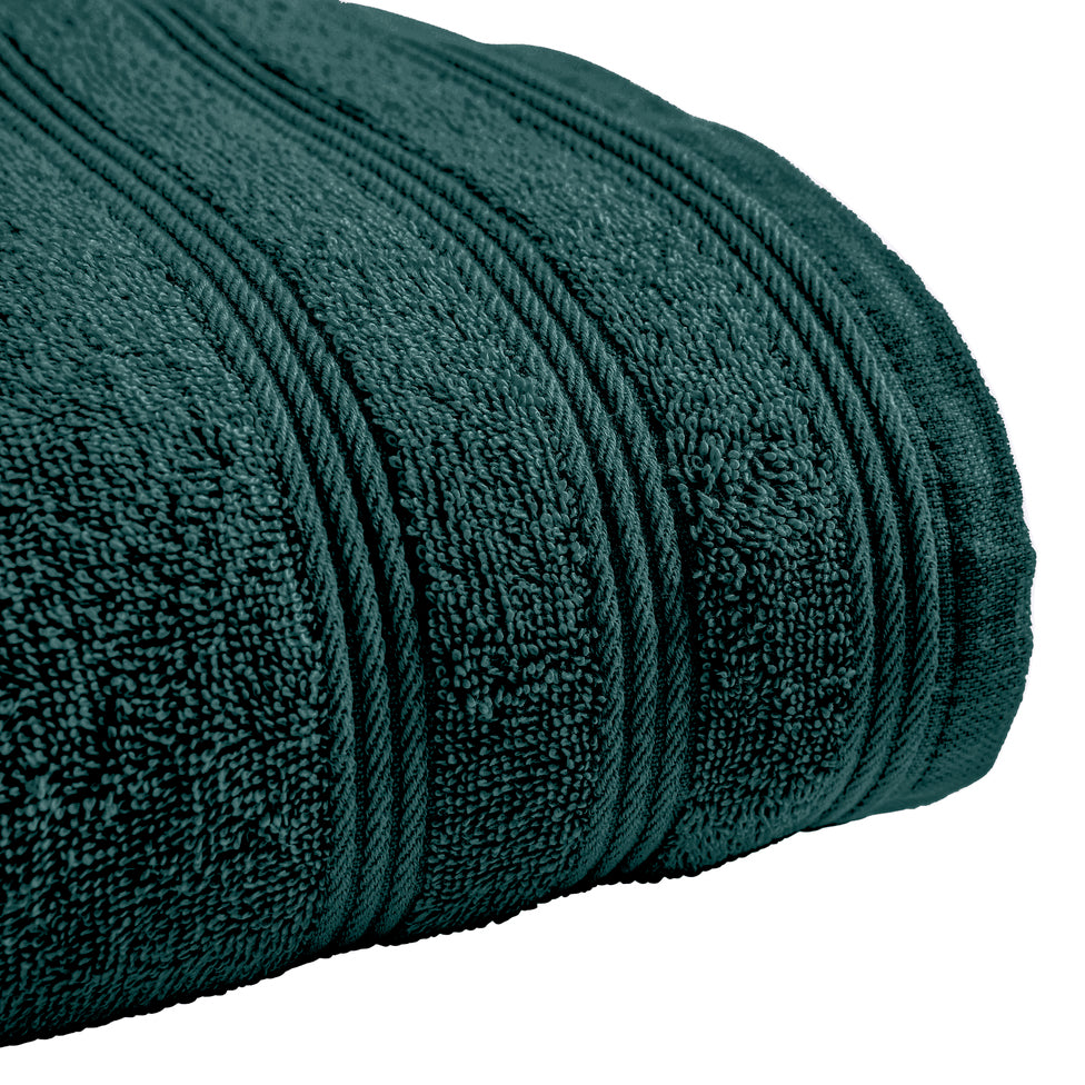 Serviette De Toilette "Spa" - 100% Coton - Emeraude