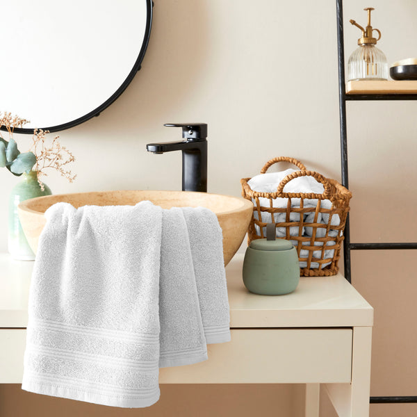 "Spa" Hand Towel - 100% Cotton - Snow