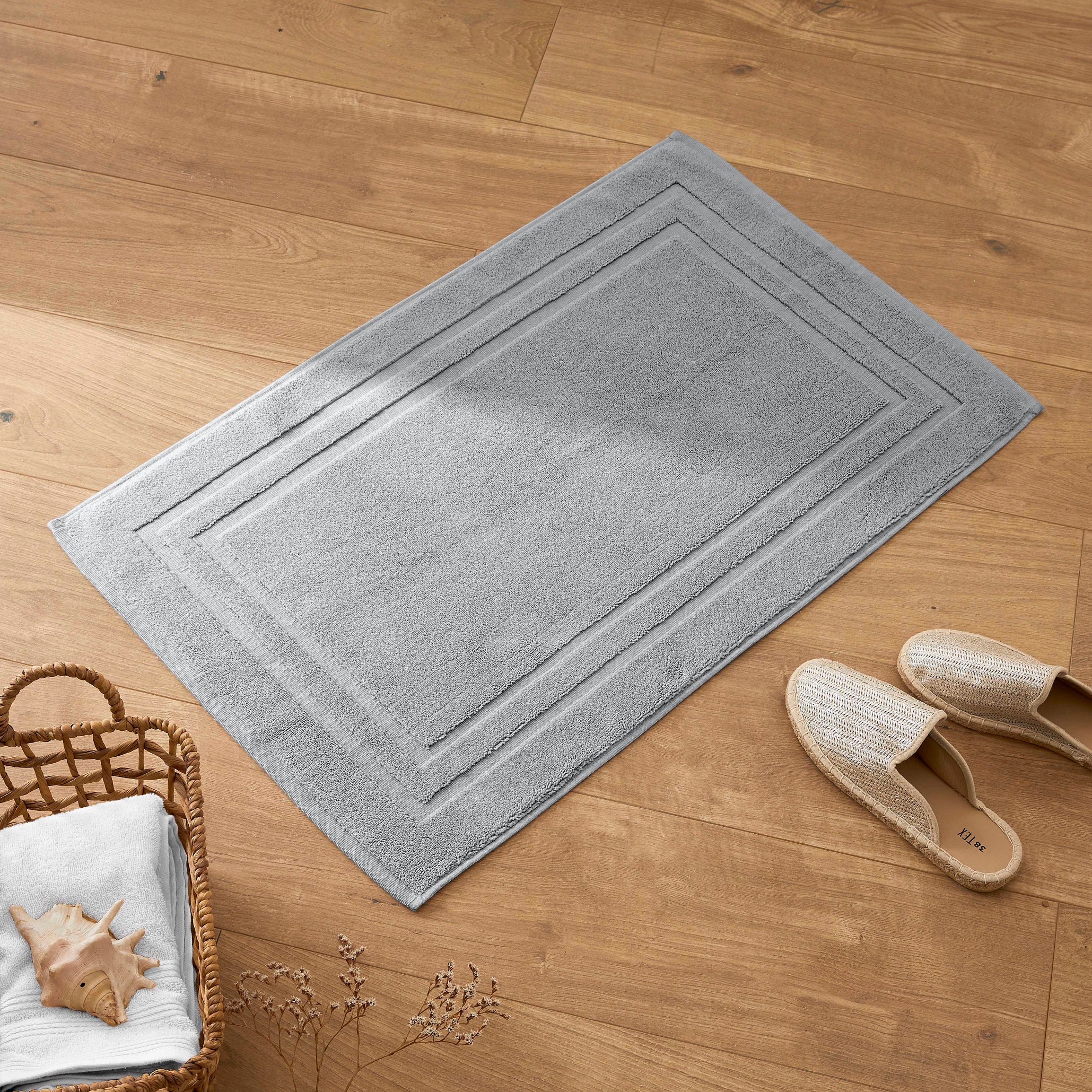 "Spa" Bath Mat - 100% Cotton - Pearl