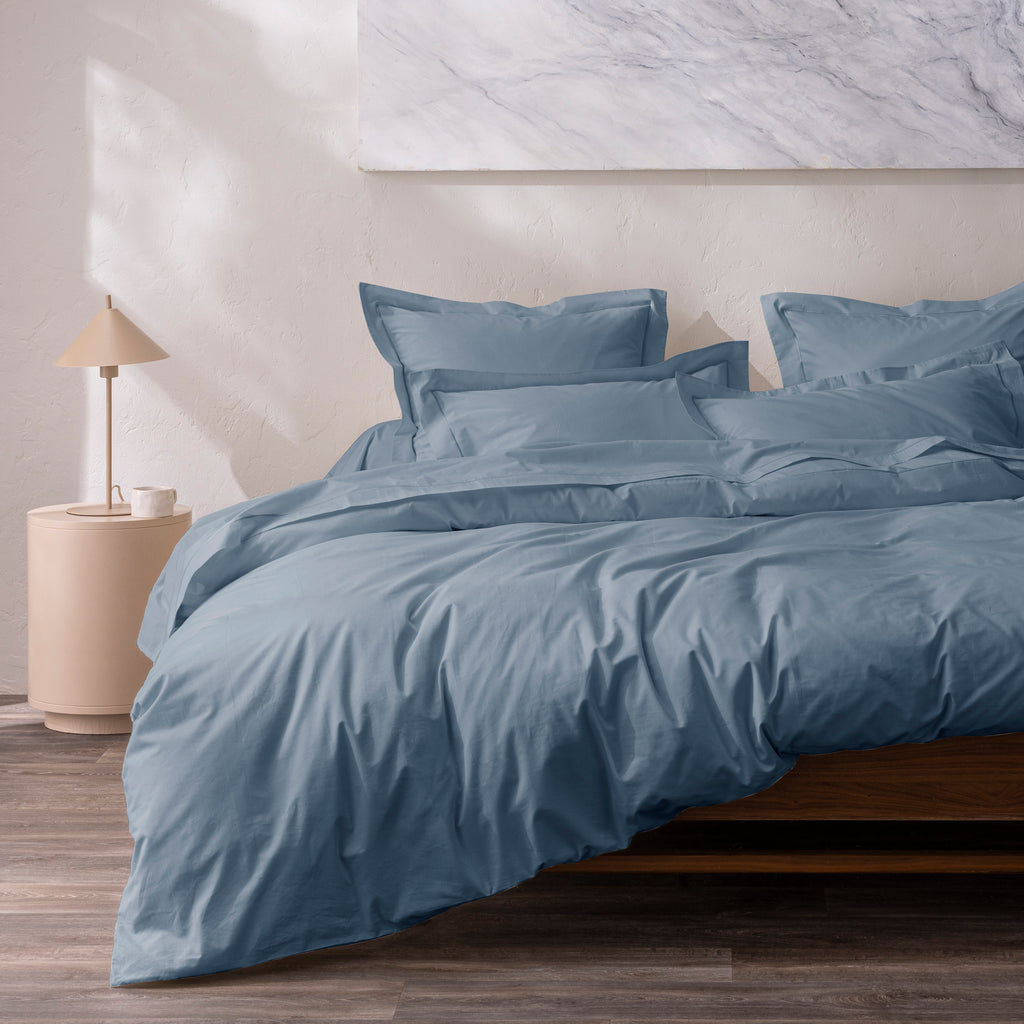 Pillowcase - 100% Cotton Percale - Jean Blue