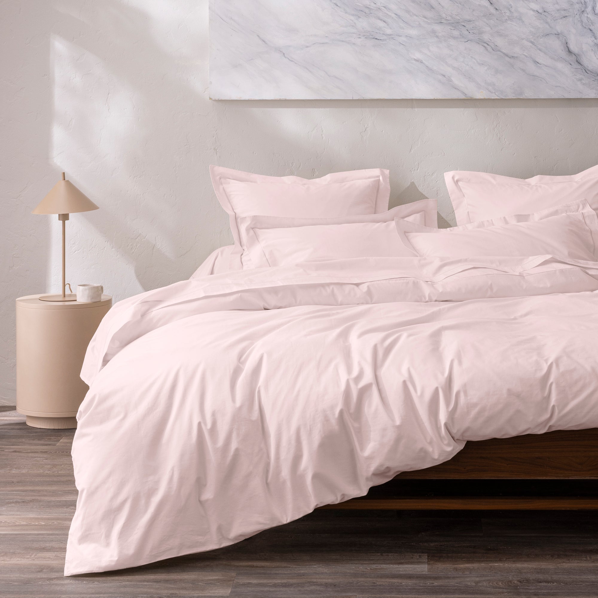 Funda de almohada - 100% algodón percal - Rosa