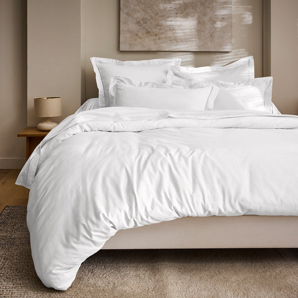 Funda de almohada “Prestige” – Satén de algodón – Blanco