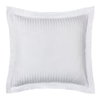 Funda de Almohada "Prestige" - Satén 100% Algodón Peinado con Finas Rayas - Blanco