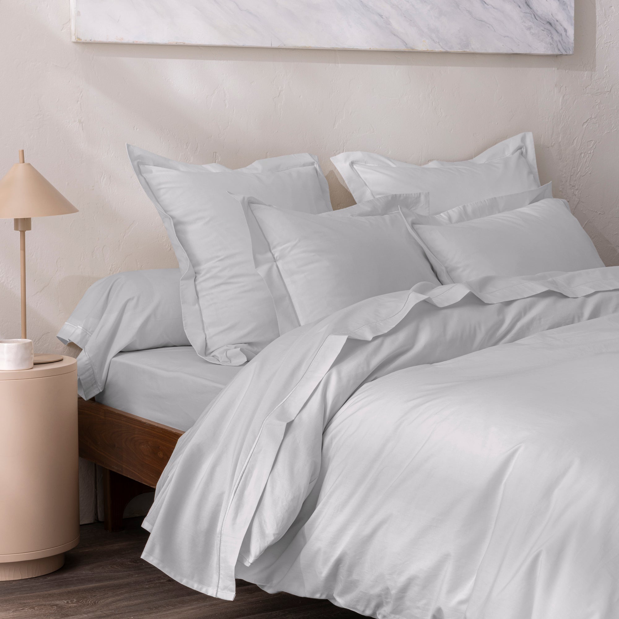 Funda Bolster - Percal 100% Algodón - Perla