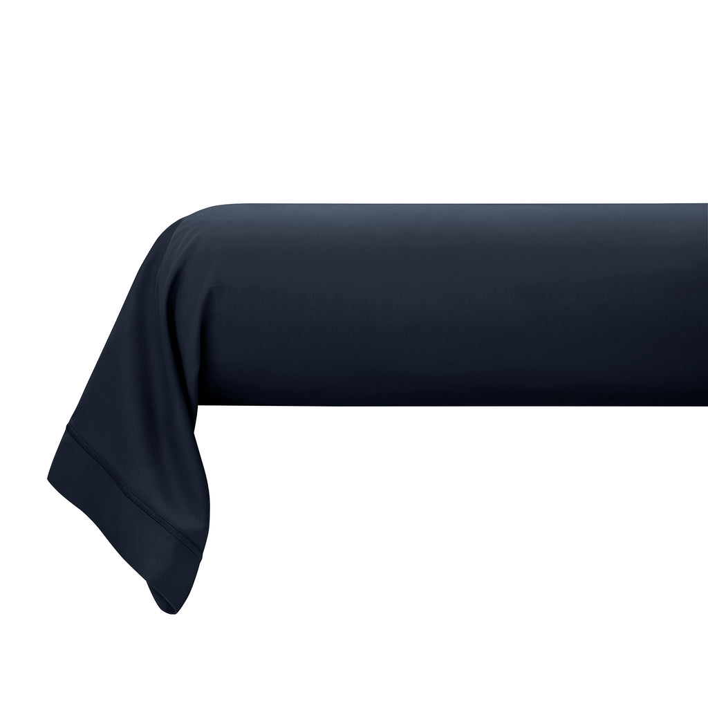 “Prestige” Bolster Case - Cotton Satin - Velvet Blue