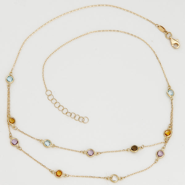 Collier "Colormix" 3,01Ct/11 Or Jaune 375/1000