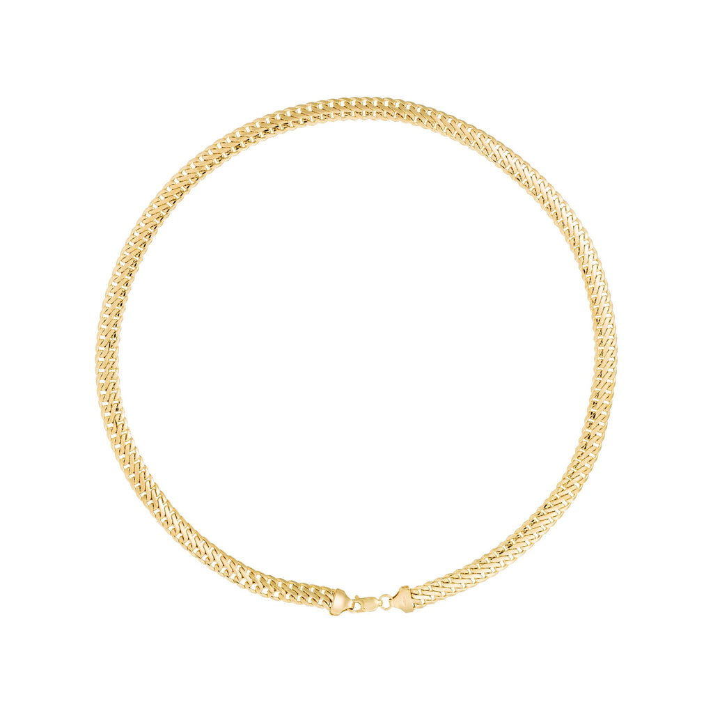 “Nathalia” Mesh Necklace 375/1000 Yellow Gold
