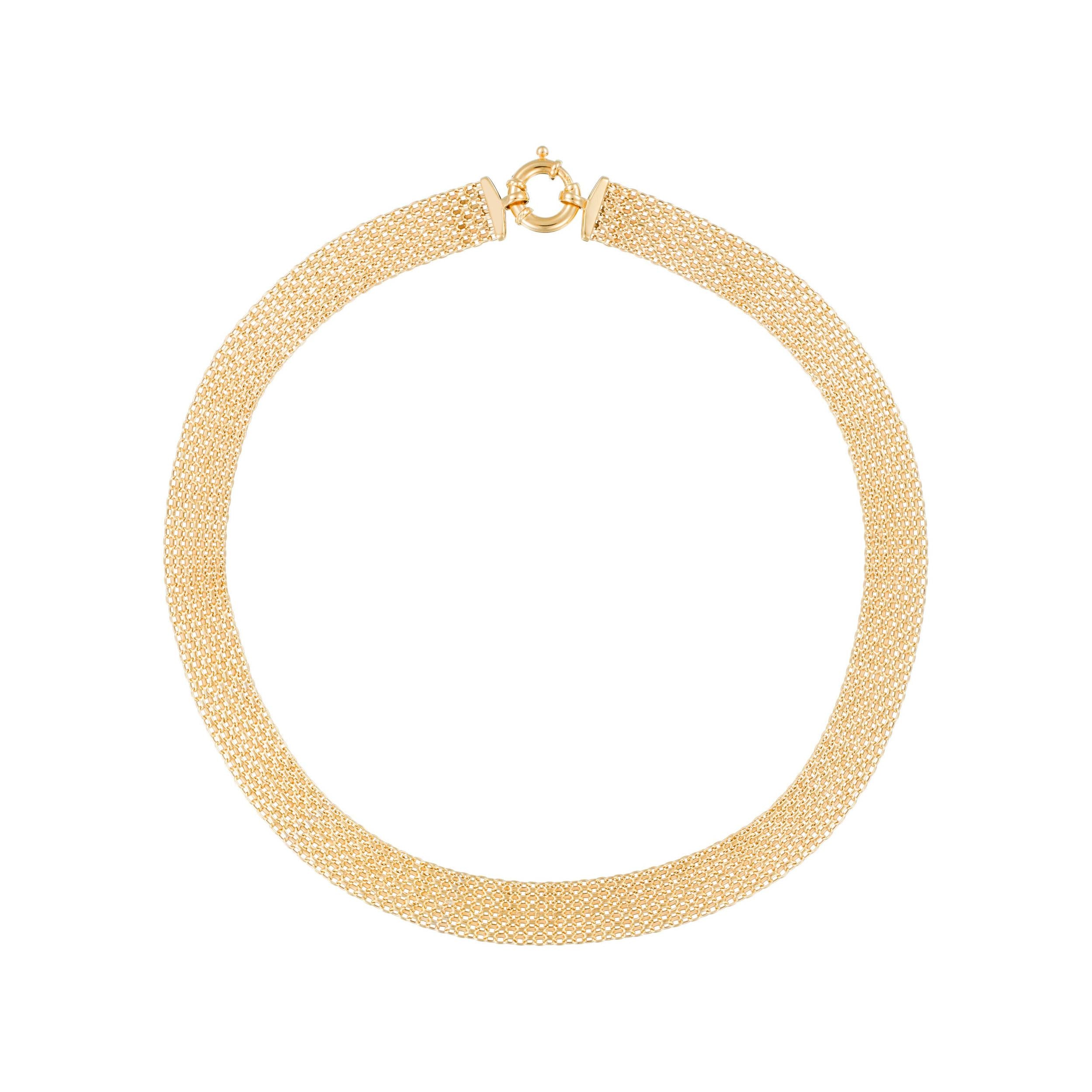 Collier "Maille Calera" Fermoir Boué - Or Jaune 375/1000