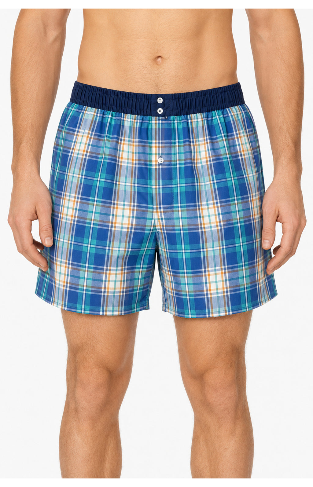 01 Boksershorts Med Suspensorium - Blåternede