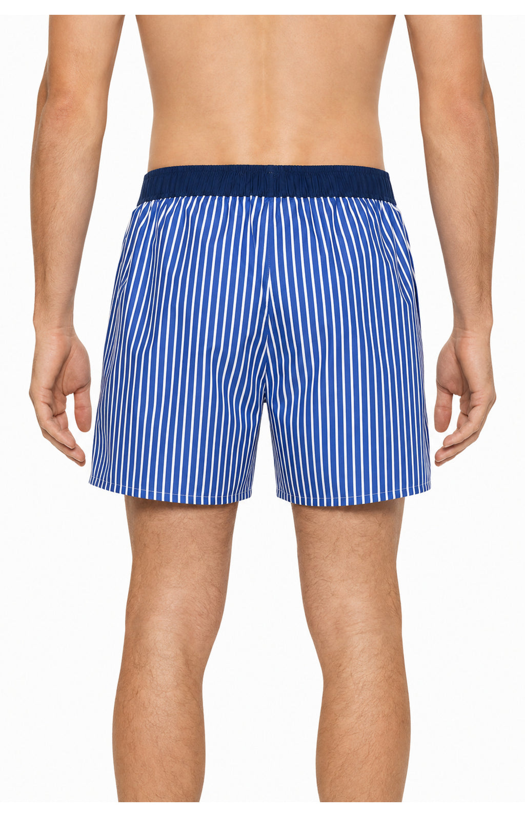 01 Boxershorts med innerkalsong - Blårandig