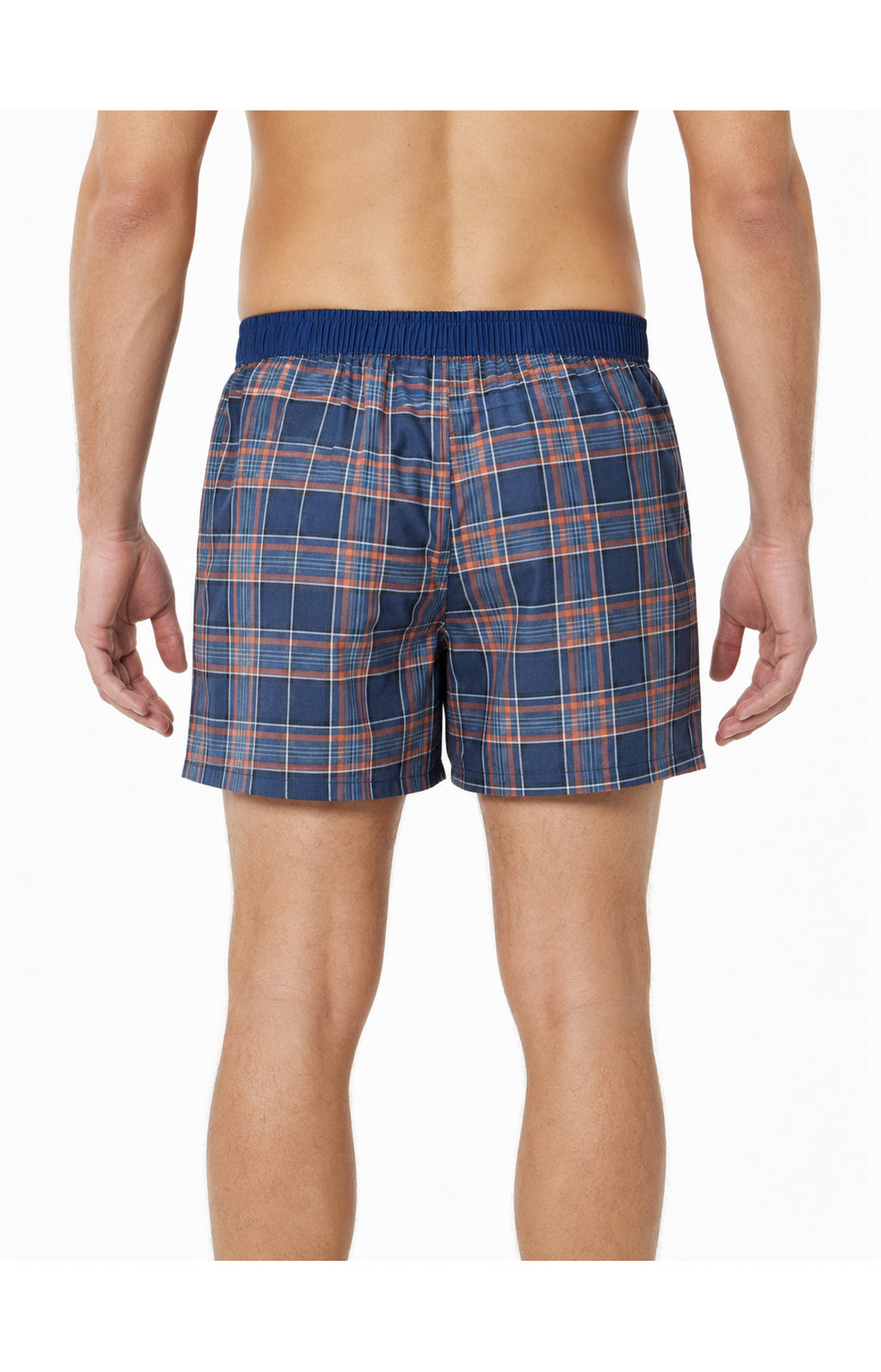 01 boxer con sospensorio - a quadri blu navy