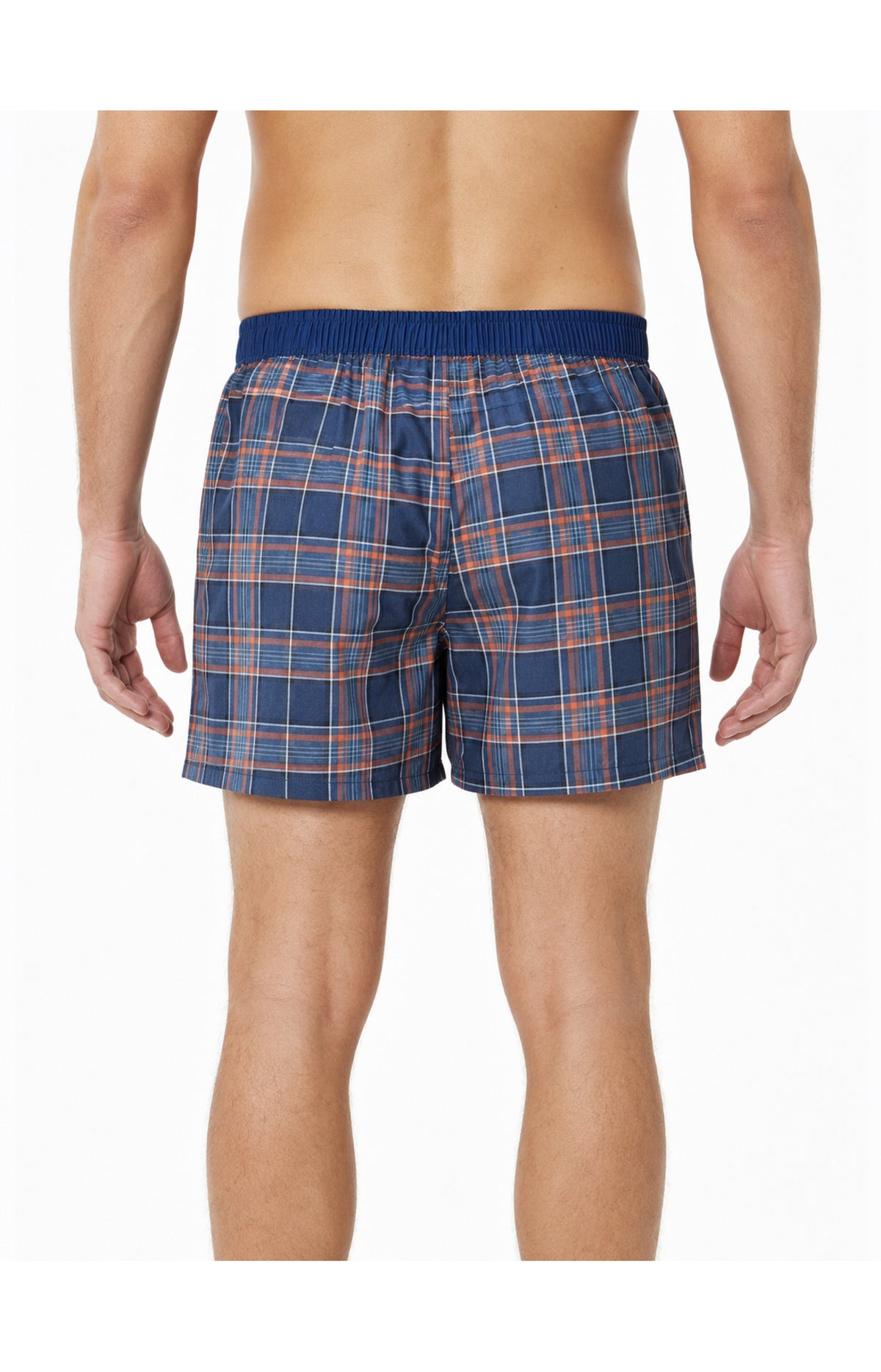 01 boxer con sospensorio - a quadri blu navy