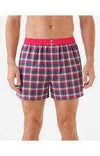 01 Boxershorts med suspensorium - røde og blå tern