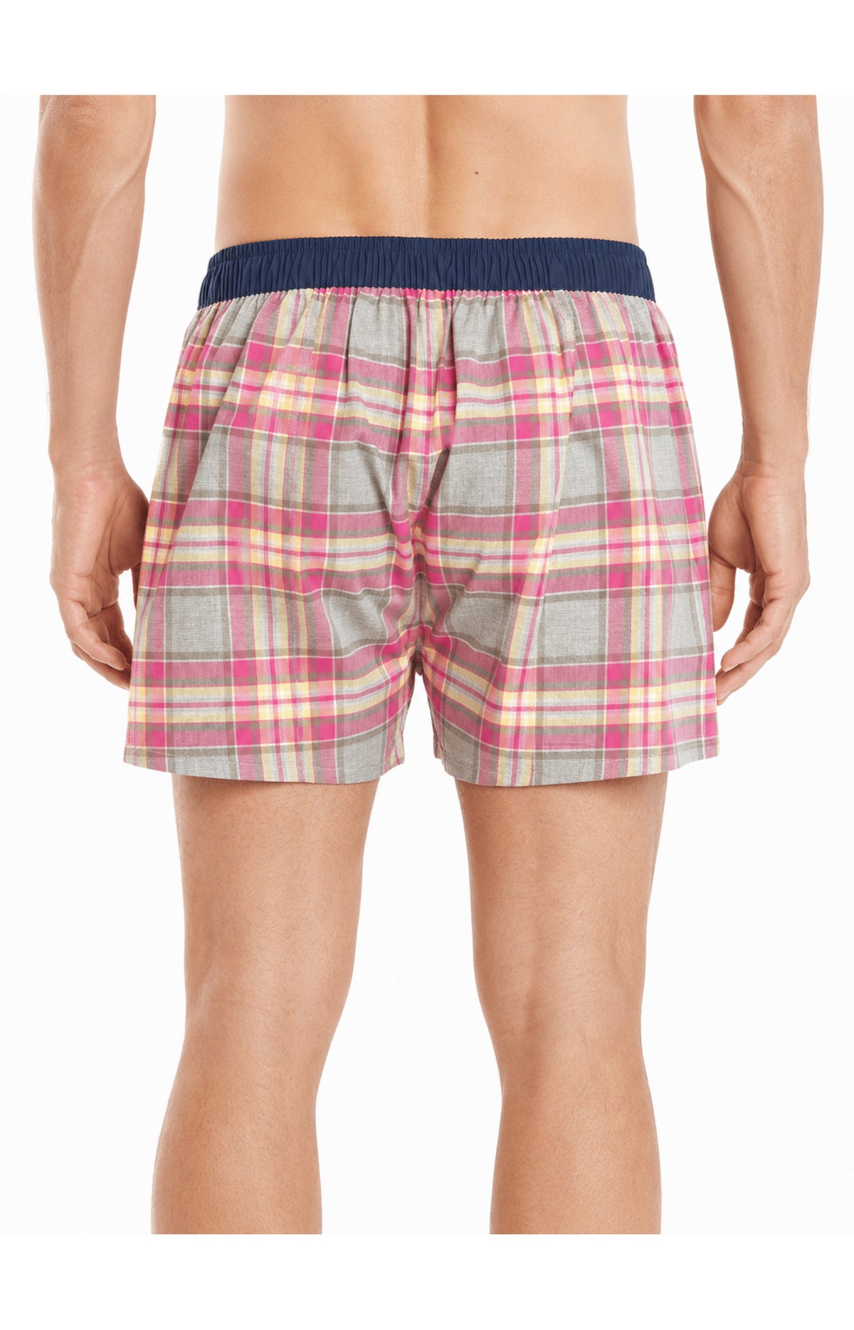 01 Boxershorts mit Suspensorium – rot kariert