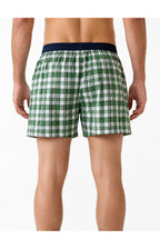 01 Boxershorts med suspensorium – gröna rutor