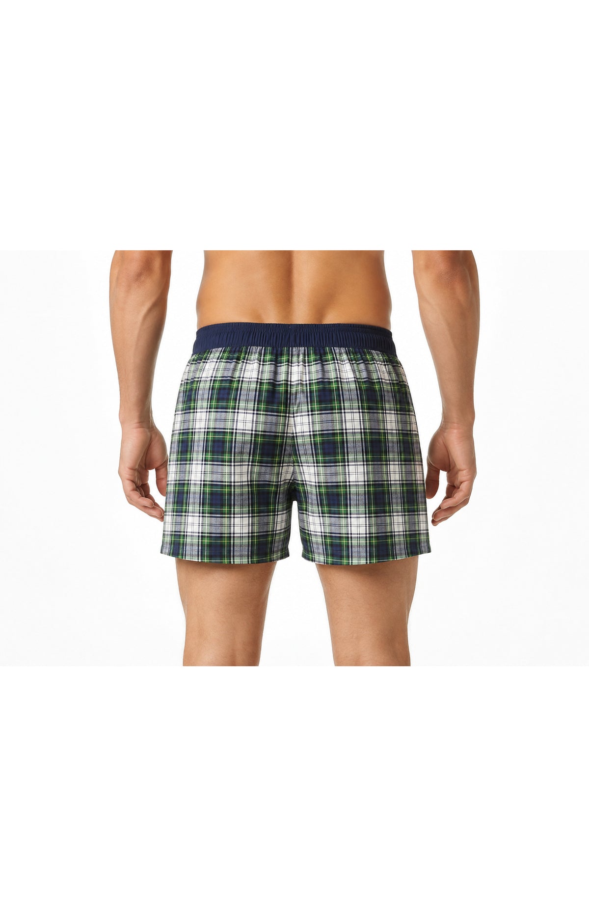 01 boxer con sospensorio - a quadri verdi