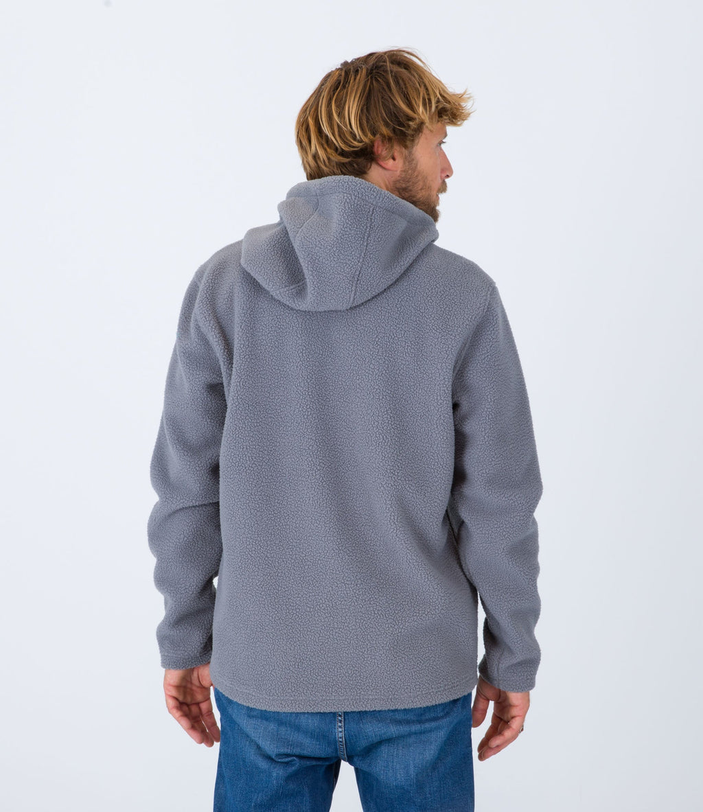 Sudadera Anorak Sherpa 1/4 Zip Po - Gris piedra - Hombre