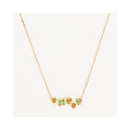 "Colorama" Citrine Peridot Necklace 0.91/5 - 375/1000 Yellow Gold