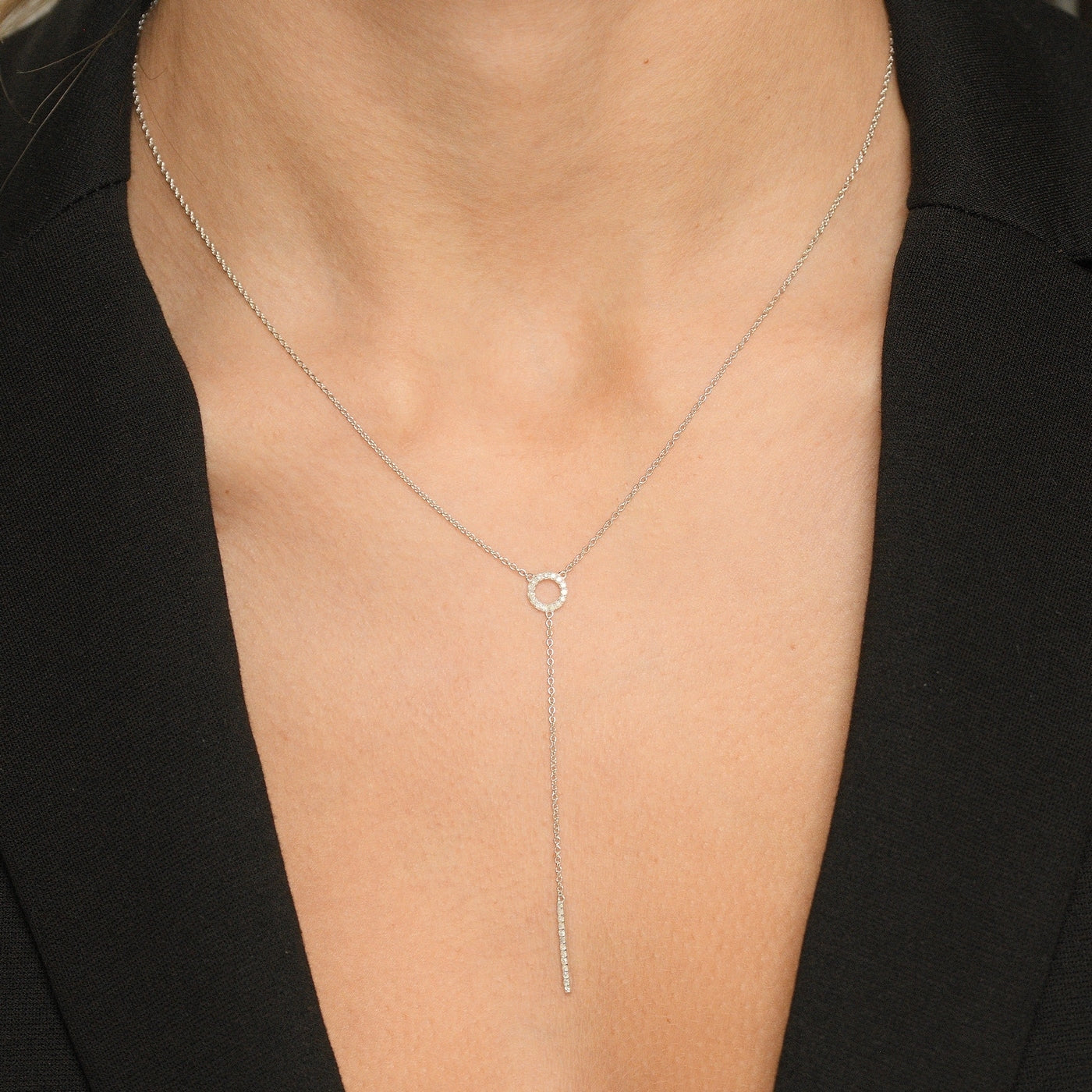 Collar "Brescia" D 0.154/28 - Oro blanco 375/1000
