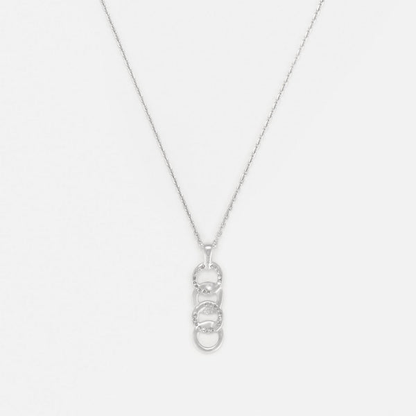 Collar "Rodas Entrelazadas" D0.05/28 - Oro Blanco 375/1000