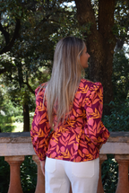 Blouse Beth Fleurs Bordeaux