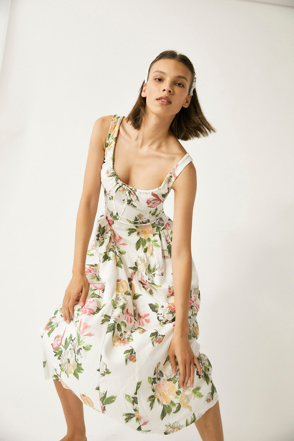 Robe Longue En Lin Shisha - Floral