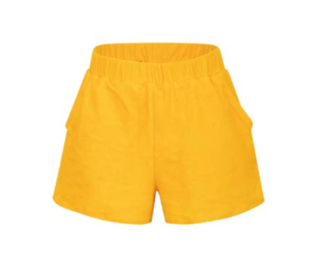 Pantalones cortos de felpa amarillos