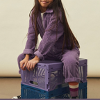 Organic Velvet Jumpsuit - Purple - Girl