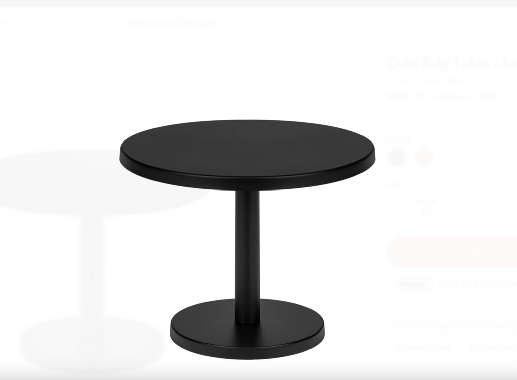 Odo Side Table - Small - Volcanic Black