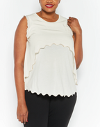 Stella Mc Cartney - Top Lace Sleeve Less - Natural - Women