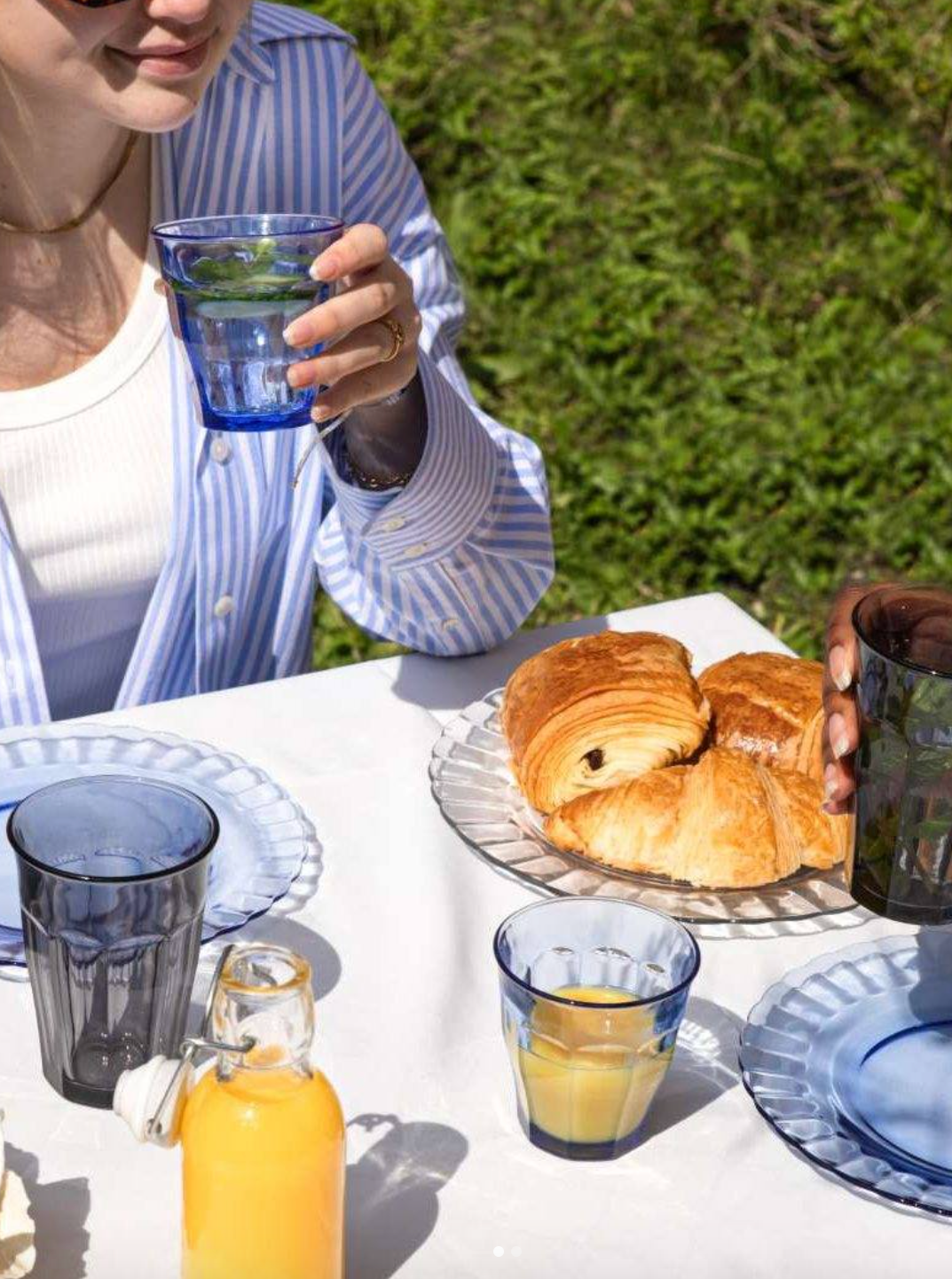 Pack of 6 Picardie Plates - Transparent - 20.5cm