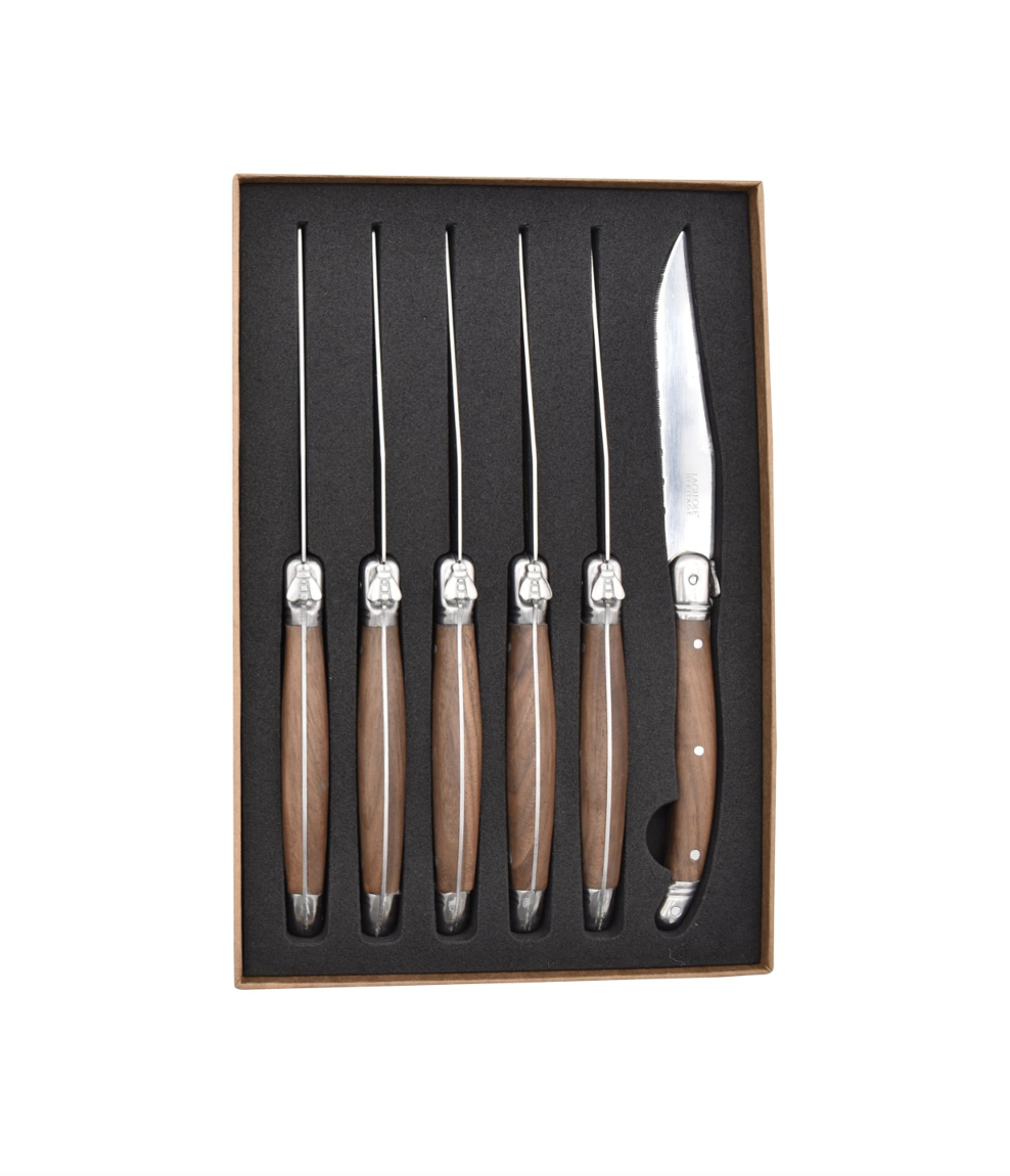 Coffret De 6 Couteaux - Bois Noyer - Lg Héritage