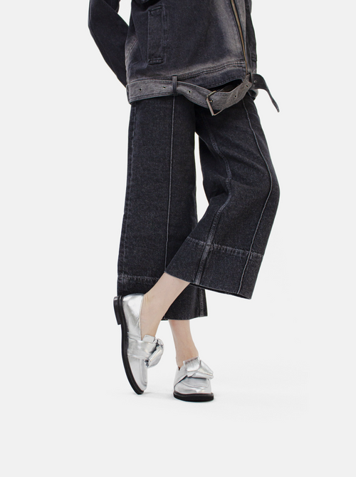 Mocassins Cross The Line - Argent