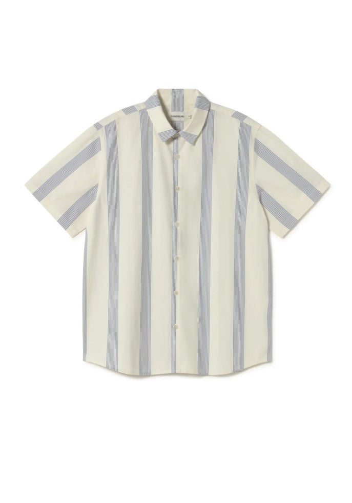Chemise En Popeline Rayée Bleue Tom