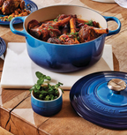 Signature Risotto Casserole - Enamelled Cast Iron - 30 cm - Azure - Stainless Steel Knob