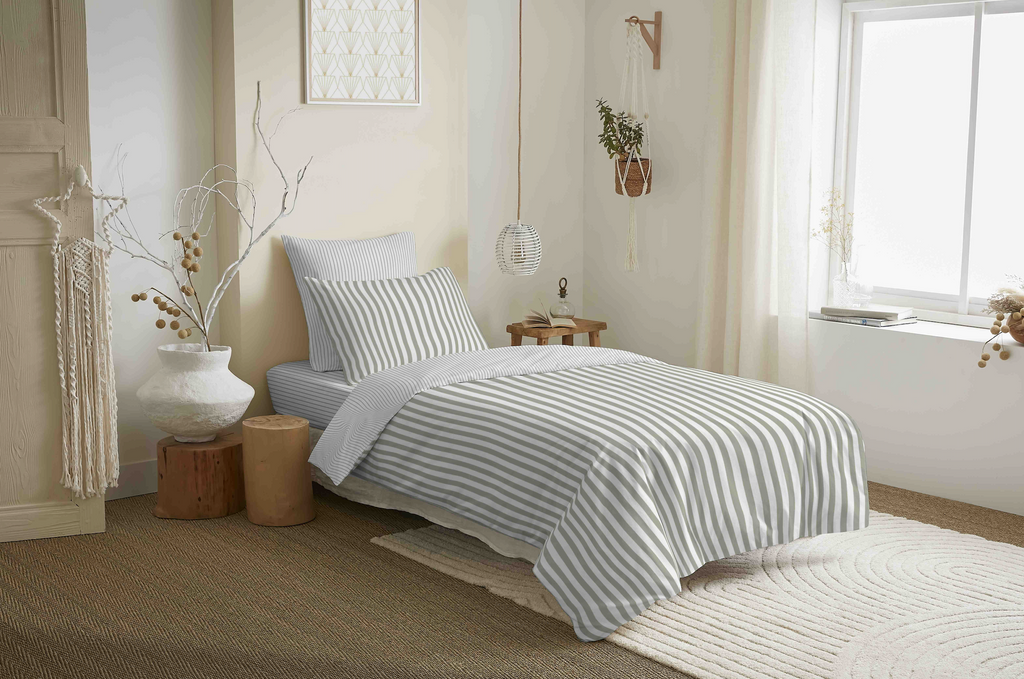 Pack Housse De Couette - 100% Coton - Palerme Eucalyptus